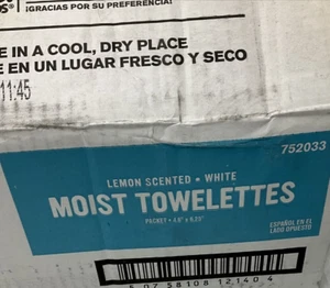 Monogram Feuchte Handtücher Menge 1000 4,6" x 6,25" einzeln verpackt Zitrone Posten - Bild 1 von 3