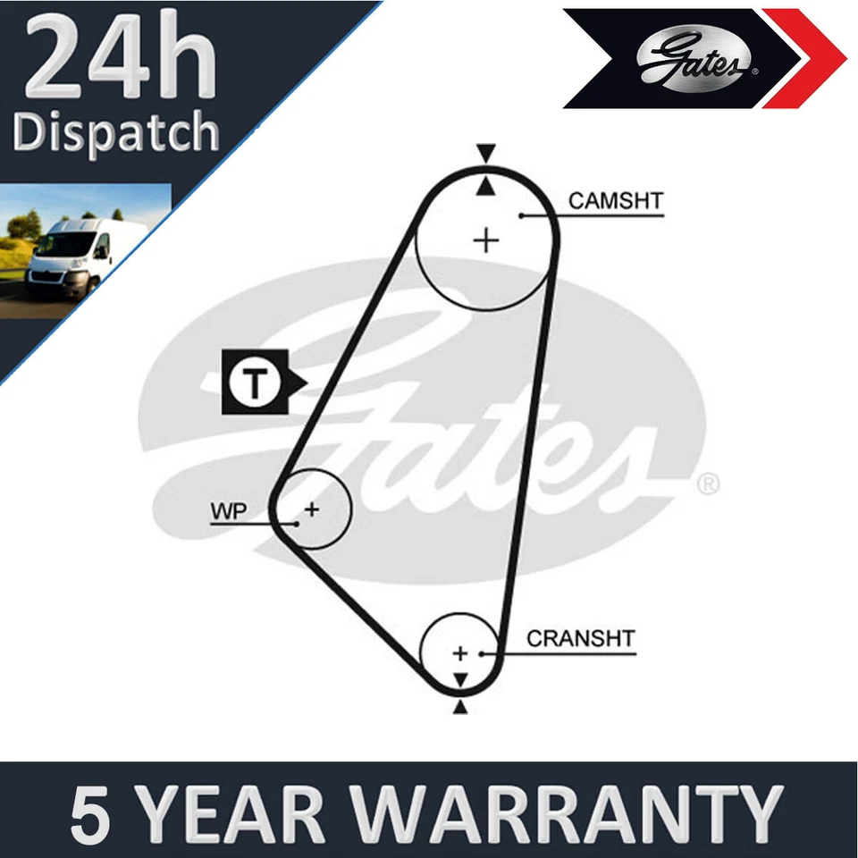 Courroie de distribution Gates compatible avec Vauxhall Nova 1982-1993 1.2 1.3 + autres modèles - Photo 1/1