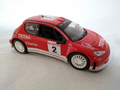 Modellino auto PEUGEOT 206 WRC 2003 scala 1:43 model car rossa corsa - Immagine 1 di 4