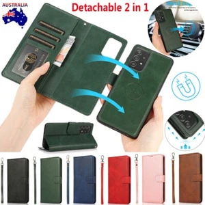 For Samsung Galaxy A15 A14 A54 A13 A33 A52 Detachable Wallet Cover Leather Case - Picture 1 of 88