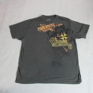 Peace Revolution T-Shirt Mens Size 2XL Gray Graphic Short Sleeve Crew Neck Logo - Picture 1 of 7