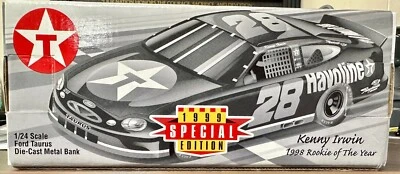 Kenny Irvin #28 1999 ERTL TEXACO BANCO DE ACEITE NASCAR Diecast Ford Taurus ENVÍO GRATUITO Foto 1 de 2