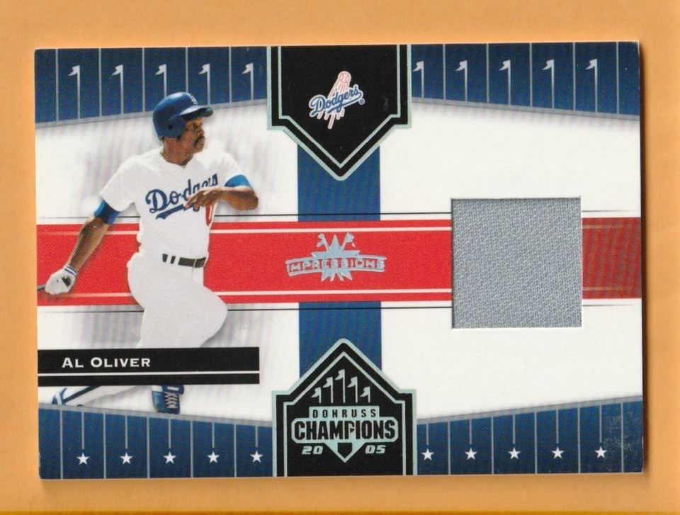 Al Oliver Los Angeles Dodgers 2005 Donruss Champions Impressions Material #213 - Image 1 of 2
