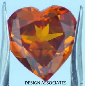 JUEGO DE 3 PIEZAS DE CORTE DE CORAZÓN DE 8 MM DE MADERIA CÚBICA DE CIRCONIA MADERIA COLOR CITRINO - Imagen 1 de 1