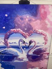 acrylic paintings on canvas- Swan Love