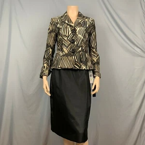 Evan Picone Sz 4 Jacket And Skirt Suit Padded Shoulders 80's Style Modest VTG - Picture 1 of 11