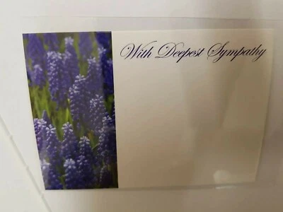 1x Florist Flower Memorial card. With deepest Sympathy. Large.  - Image 1 of 3