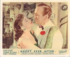 HAPPY EVER AFTER ORIGINAL LOBBY CARD DAVID NIVEN YVONNE DE CARLO PORTRAIT RARE