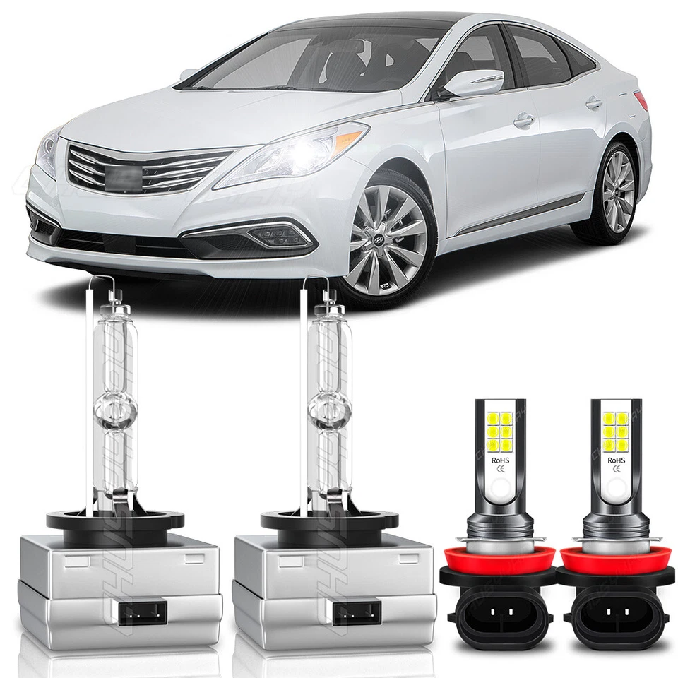 Faros antiniebla de haz alto/bajo LED/HID para Hyundai Azera 2013-2017 4x Foto 1 de 4