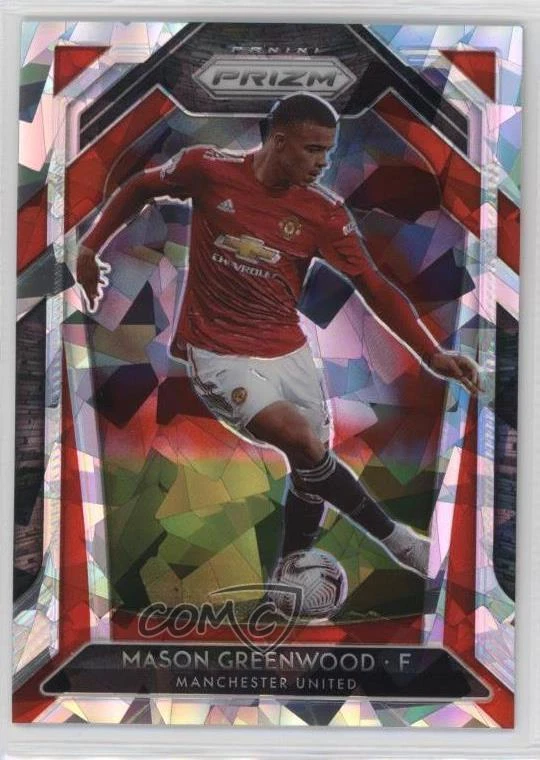 2020 Panini Prizm Premier League European H2 Cracked Ice /23 Mason Greenwood #15