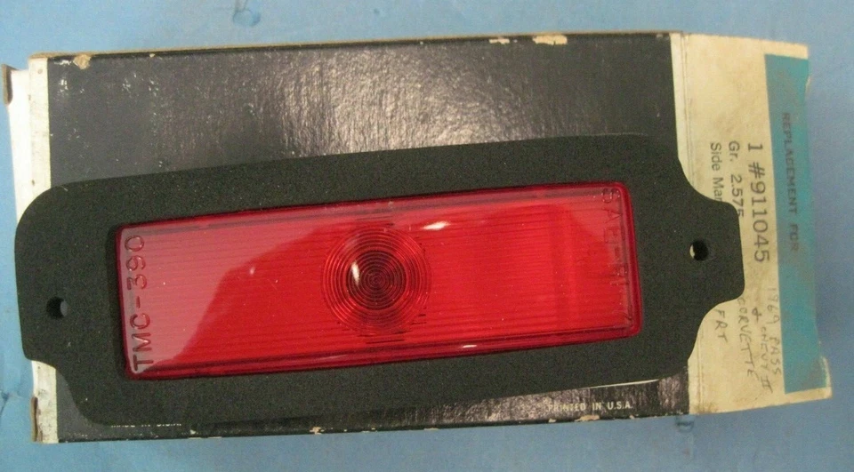 New 1969 Corvette and Chevrolet rear side marker light red 911045 - Image 1 of 1