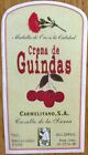 etiquettes vins alcools Crema de Guindas Carmelitano  SA SPAIN Wine labels 