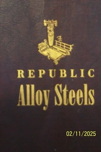Antike Republik legierte Stähle Geschichte Datentechniken 1949 Hardcover Buch - Bild 1 von 8