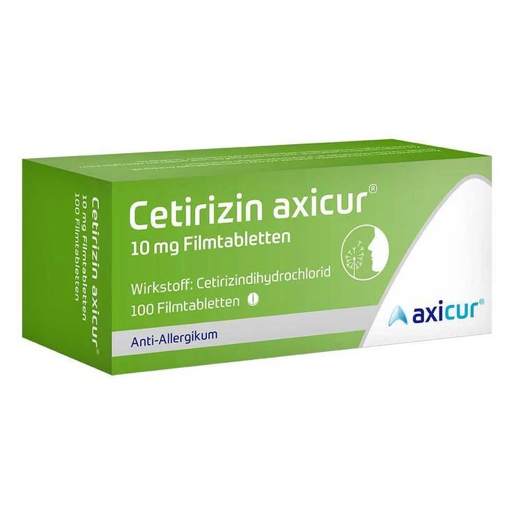 Cetirizin axicur® 10 mg Filmtabletten · 100 St · PZN 14293520 5842783