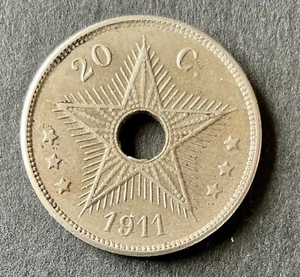 Congo Belge - Albert Ier - Superbe monnaie de 20 Centimes 1911 - Picture 1 of 2