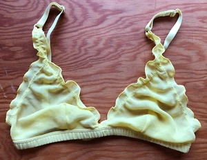 SOPHIE & ME by Twentyone Yellow Ruffled Bralette Top S Unlined Adjustable - Picture 1 of 7