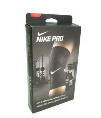 Nike Pro Closed Patella Knee Sleeve 2.0 Unisex LG Black NEW - Image 1 of 4