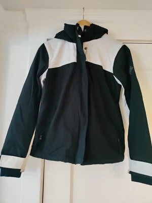 Hollister полный молнии всепогодная коллекция женская куртка маленький черный и белый - Изображение 1 из 4