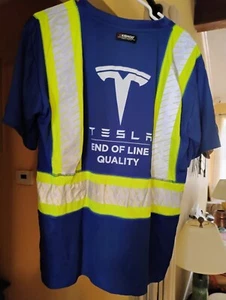 Tesla END of the line QUALITY CONTROL VEST SHIRT safety size large - Picture 1 of 3
