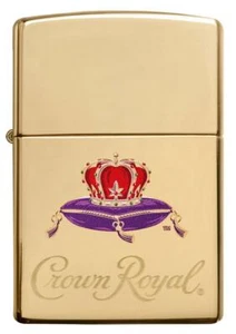 Zippo Windproof Engraved Lighter with Crown Royal Whiskey Logo, 49657 New In Box - Picture 1 of 5