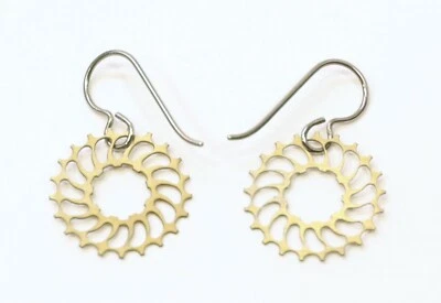 Pendientes de piñón dentado de titanio Boone de una sola velocidad marrón claro hechos en EE. UU. Foto 1 de 2