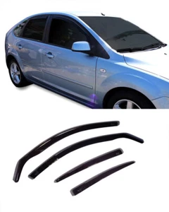 FOR FORD FOCUS 2004-10 HATCH, 2 WINDOW VISORS SUN RAIN GUARD WIND DEFLECTORS - Picture 1 of 1