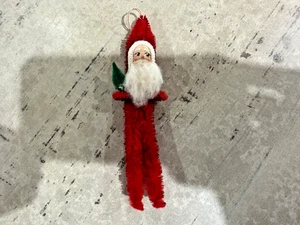 Ornamento Babbo Natale viso argilla ciniglia - Foto 1 di 3