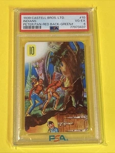 1939 CASTELL BROS. PETER PAN INDIANS RED BACK #10 PSA 4 - POP 1, 1 HIGHER - Picture 1 of 2