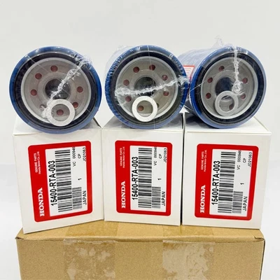 NEW 3 Pack Honda Genuine Oil Filters WITH Drain Plug Washer 15400-PLM-A02 - Image 1 of 2