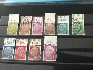 BRD, Freimarken, Heuss, 10 x mit OR, gest, 2 Pf. bi.s 25 Pf., 40 Pf, Mi. 177ff - Bild 1 von 1