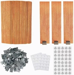 Wide Wooden Wicks for Candle Making 3cm Wide Candle Wicks 5.1 X 1.2 Inch Natu... - Picture 1 of 7