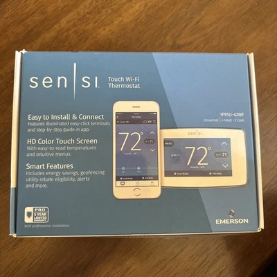 Emerson Sensi Smart Touch Wi-Fi Programmable Thermostat 1F95U-42WF New Open Box - Image 1 of 4