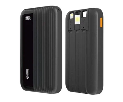 Kompakte Powerbank 10000mAh 22.5W Fast Charger mit LED Anzeige USB-C Schwarz - Bild 1 von 3