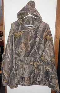 Y2K Mad Dog Gear Hunting Hoodie Mens 2XL Woodland Camo Zip Up Sweatshirt - Picture 1 of 5