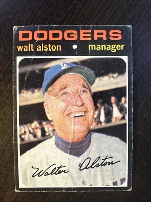 1971 TOPPS #567 WALT ALSTON LOS ANGELES DODGERS G-VG *Hot Corner Vintage* B - Image 1 of 2