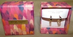 Paige Harper New York Sterling Silver Small Hoop Earrings NEW - Picture 1 of 3