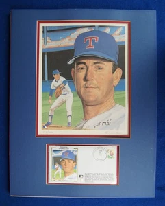 Nolan Ryan Texas Rangers  Limited Edition Matted Print By Susan Rini 14" x 18" - Picture 1 of 7