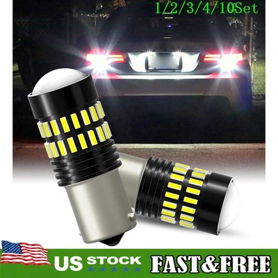 AUXITO 1156 LED Reverse 7506 Backup Light Bulbs White 6000K Xenon White 1~10Set - Image 1 of 4