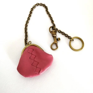 Portachiavi Bottega Veneta borsa ciondolo portachiavi portamonete pelle rosa Giappone - Foto 1 di 10