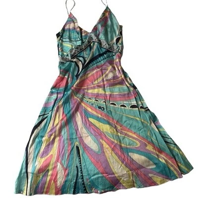 Emilio Pucci Vintage Silk Patterned Dress - Image 1 of 4