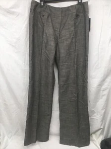 Women’s Brown Mid Rise Pockets Stretch Casual Flat Front Pants Size 12 NWT - Picture 1 of 6