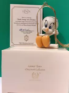 LENOX TWEETY SWINGS into CHRISTMAS Looney Tunes Ornament -- NEW in BOX with COA - Picture 1 of 10