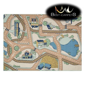 Modern durable 'REBEL ROADS' for children town streets anti-slip beige green - Picture 1 of 9