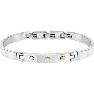 Pulsera Hombre Morellato de Acero Semirígido con Insertos de Oro Amarillo SABH17 - Imagen 1 de 2