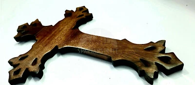 Handmade Wooden Cross, Wall Hanging Wood Cross, Wall Christian Cross Religious  - Image 1 of 4