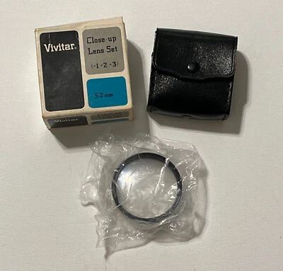 Vivitar  52mm Close-Up Filter Lens set No. +1, +2, +3 With Case And Original Box - Image 1 of 4