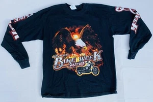 2007 66th Annual Bike Week Black Long Sleeve Shirt Size Large - Picture 1 of 8