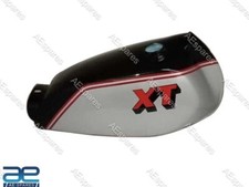 For Yamaha XT 250 3Y3 4Y1 Black & Silver Painted Petrol Fuel Tank 1980-1990 S2u