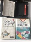 Sega Shooting Gallery, Maze Hunter, And Quartet, With Missile Defense 3-D Book