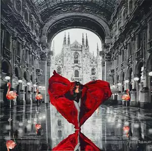 Arriverò a Milano! Gianni Moramarco Opera Fine Art Giclèè Stampa Quadro Moderno - Foto 1 di 1
